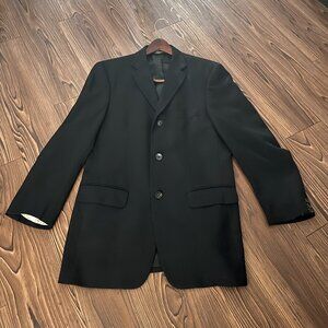 Vintage Banana Republic Black Wool Suit Jacket – Made in Italy – 38R